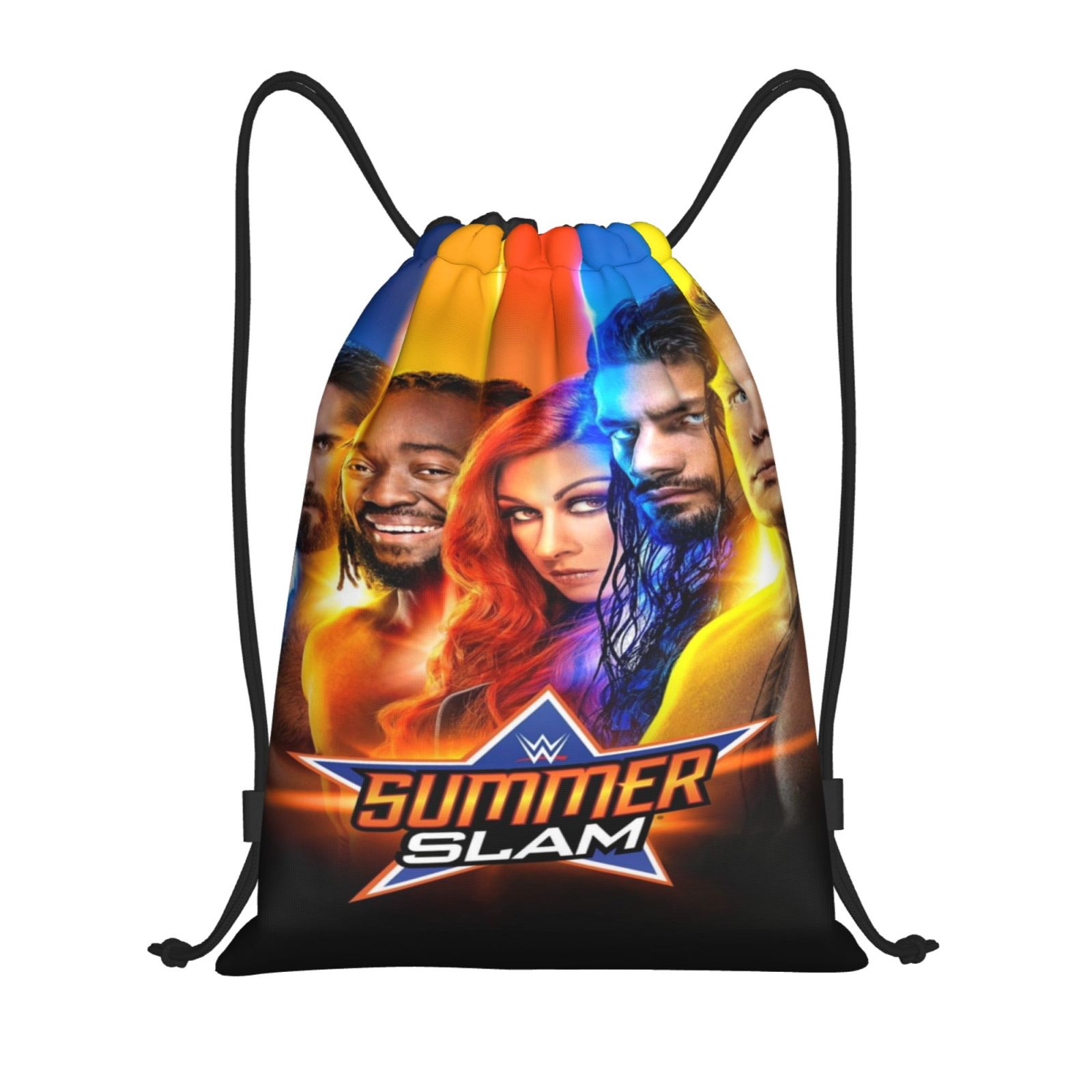 Wwe Drawstring Bag Sports Fitness Bag Waterproof Rope Bag For Training Traveling Hiking Gym Sackpack String Bag For Women Men Small